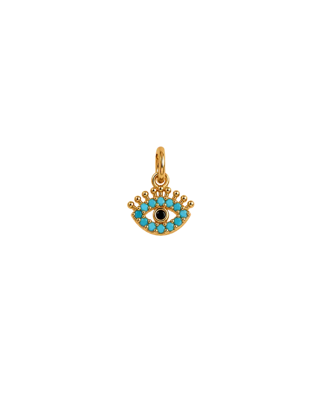 Mini Ojo Pestañas Turquesa